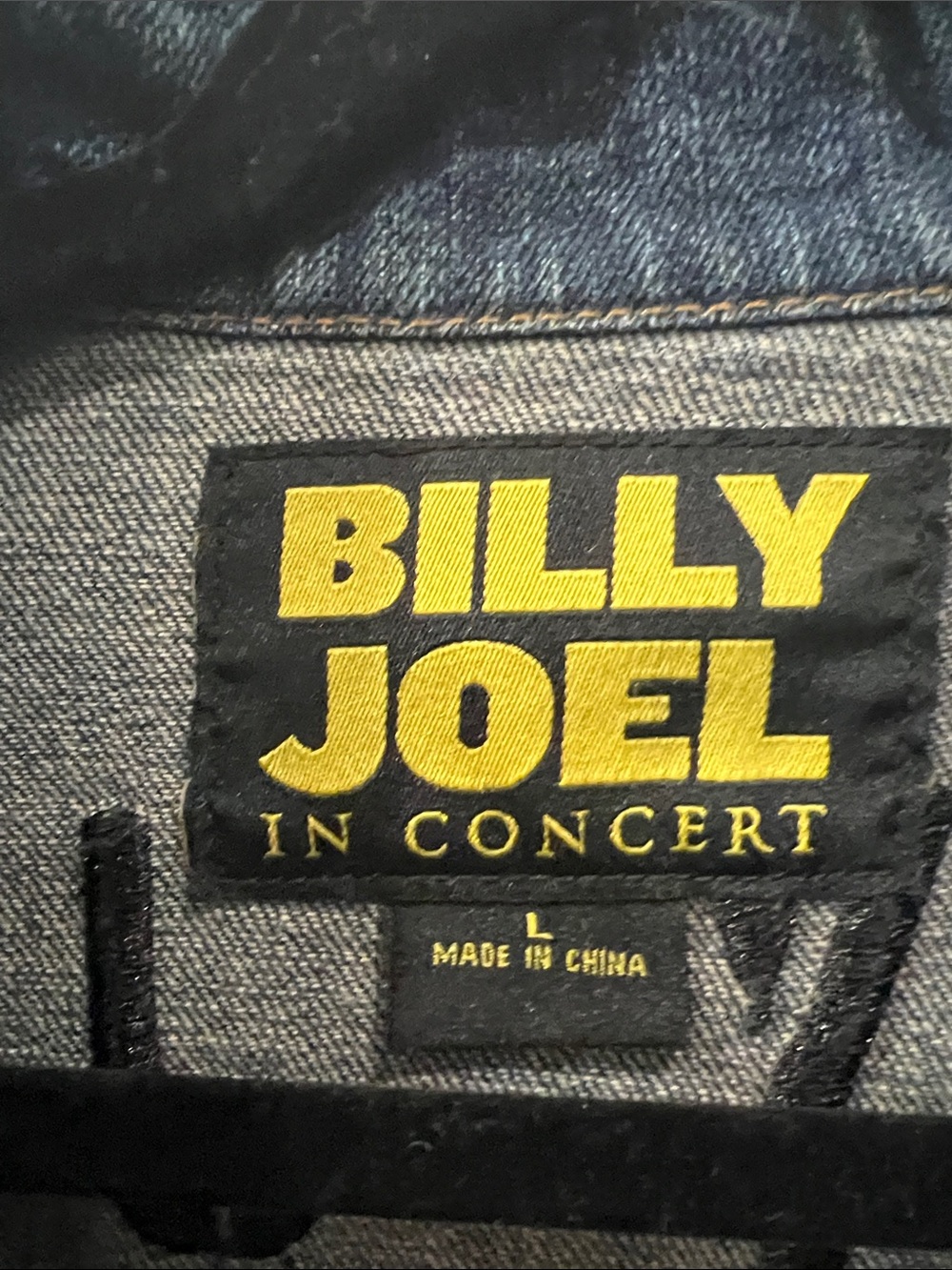 Billy Joel Concert Jean Jacket Sz L - Picture 3 of 6